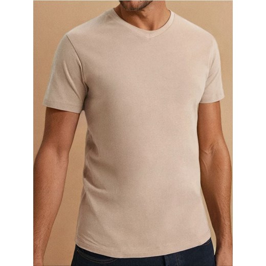 Sinsay - Koszulka - beżowy ze sklepu Sinsay w kategorii T-shirty męskie - zdjęcie 178809866