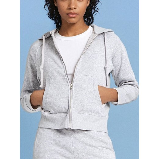 Sinsay - Rozpinana bluza z kapturem - szary ze sklepu Sinsay w kategorii Bluzy damskie - zdjęcie 178809896