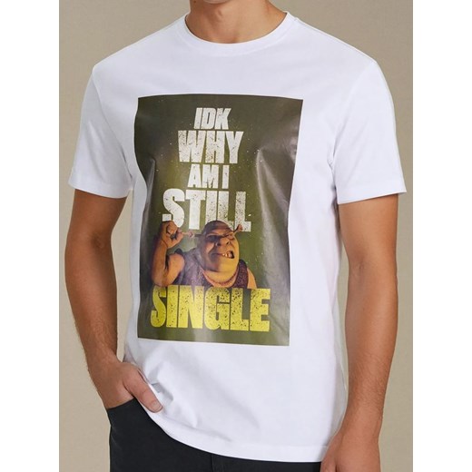 Sinsay - Koszulka Shrek - biały ze sklepu Sinsay w kategorii T-shirty męskie - zdjęcie 178809956