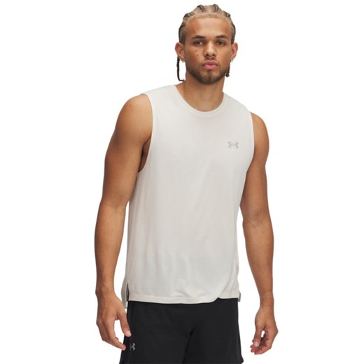 Męski top do biegania Under Armour UA Trail Run Launch Tank - beżowy - beżowy ze sklepu Sportstylestory.com w kategorii T-shirty męskie - zdjęcie 178810167
