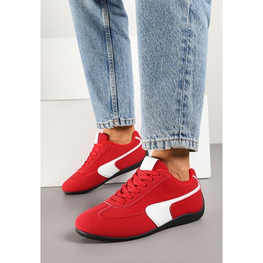 Czerwone Sneakersy w Stylu Kultowych Tenisówek Virritia ze sklepu born2be.pl w kategorii Buty sportowe damskie - zdjęcie 178811068