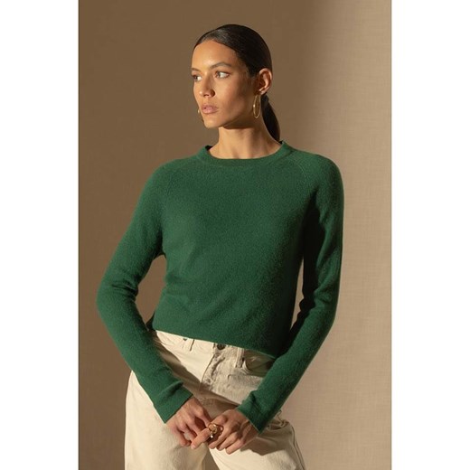 Perfect Cashmere Kaszmirowy sweter &quot;Whitney&quot; w kolorze zielonym ze sklepu Limango Polska w kategorii Swetry damskie - zdjęcie 178813166