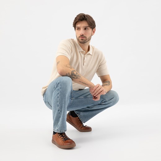 Wojas Brązowe Trampki Z Ciemnymi Wstawkami ze sklepu Wojas w kategorii Spodenki męskie - zdjęcie 178813308