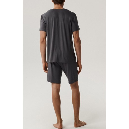 Atalntic piżama męska BNMP-005-SZARY MELANŻ CIEMNY, Kolor ciemny szary, Rozmiar S, ATLANTIC ze sklepu Intymna w kategorii Piżamy męskie - zdjęcie 178815778