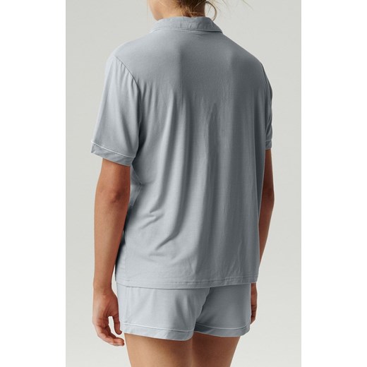 Atlantic rozpinana piżama damska NLP-496-NIEBIESKI JASNY, Kolor jasnoniebieski, Rozmiar S, ATLANTIC ze sklepu Intymna w kategorii Piżamy damskie - zdjęcie 178815786