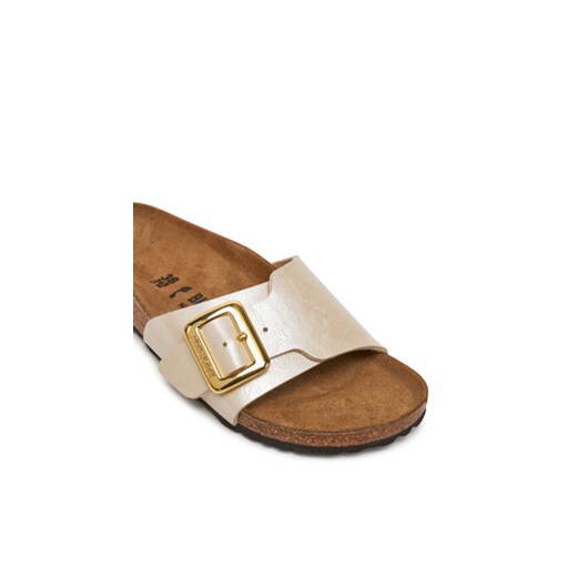 Klapki damskie BIRKENSTOCK bez zapięcia casualowe na płaskiej podeszwie