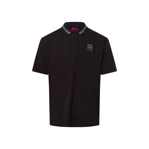 HUGO Męska koszulka polo - Dodac RB Mężczyźni Bawełna czarny jednolity ze sklepu vangraaf w kategorii T-shirty męskie - zdjęcie 178818388