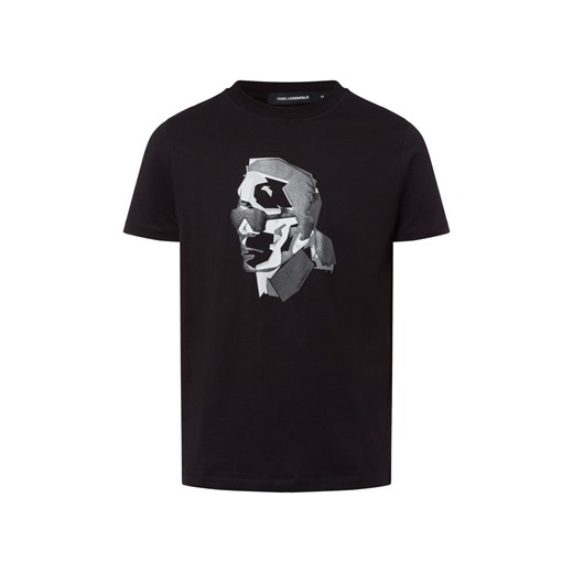 KARL LAGERFELD Koszulka męska Mężczyźni Bawełna czarny nadruk ze sklepu vangraaf w kategorii T-shirty męskie - zdjęcie 178818395