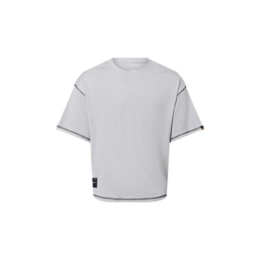 Alpha Industries Koszulka męska - Studio Bubble Mężczyźni Bawełna jasny szary jednolity ze sklepu vangraaf w kategorii T-shirty męskie - zdjęcie 178818398