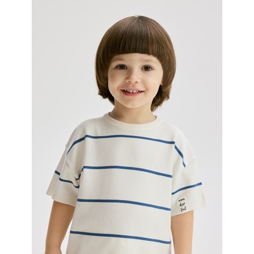 Reserved - Dzianinowy komplet z wiskozą - złamana biel Reserved 110 (4-5 lat) Reserved