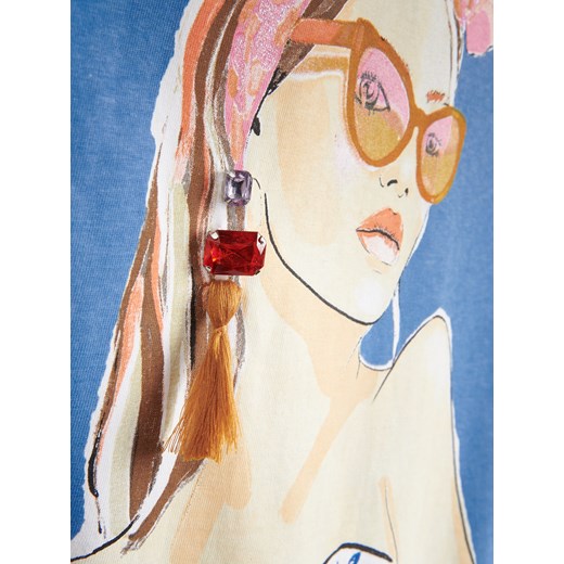 Reserved - T-shirt z nadrukiem - biały Reserved XS Reserved