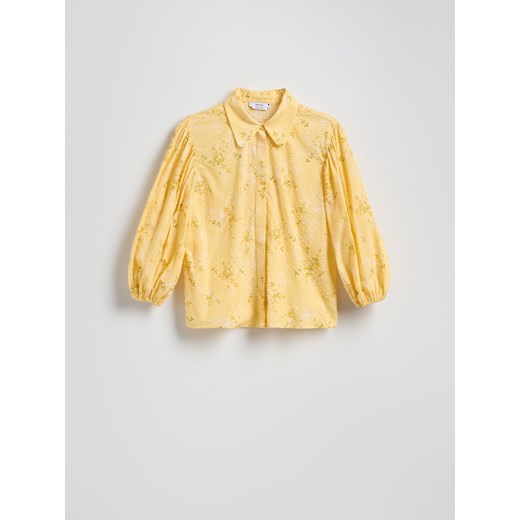 Reserved - Koszula z bufiastymi rękawami - jasnożółty Reserved XS Reserved