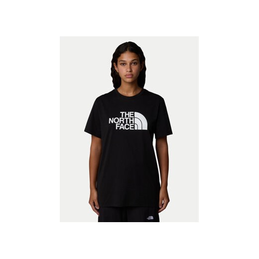 Bluzka damska The North Face z krótkimi rękawami czarna z okrągłym dekoltem 