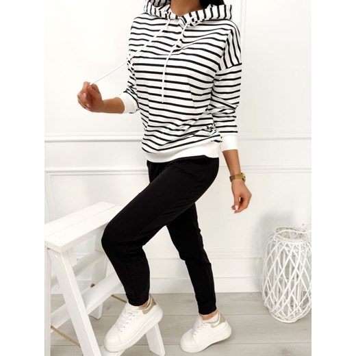 Czarno-Biały Komplet w Paski Modnakiecka.pl 42 ModnaKiecka.pl