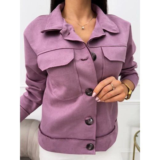 Wrzosowa Zamszowa Kurteczka Modnakiecka.pl 42 ModnaKiecka.pl
