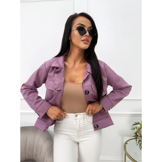 Wrzosowa Zamszowa Kurteczka Modnakiecka.pl 44 ModnaKiecka.pl