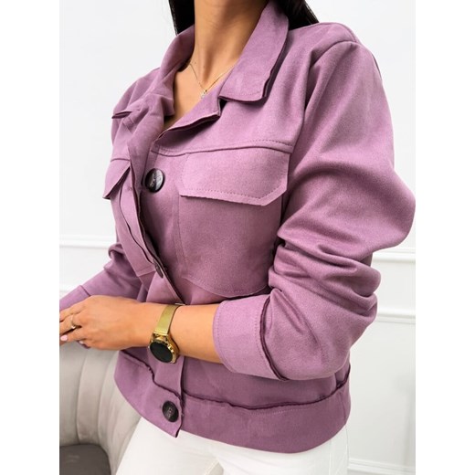 Wrzosowa Zamszowa Kurteczka Modnakiecka.pl 40 ModnaKiecka.pl