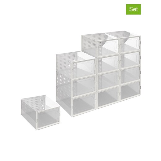 IDOMYA Essentials Skrzynie (12 szt.) w kolorze białym - 32,5 x 14,5 x 23,5 cm ze sklepu Limango Polska w kategorii Pojemniki kuchenne - zdjęcie 178823916