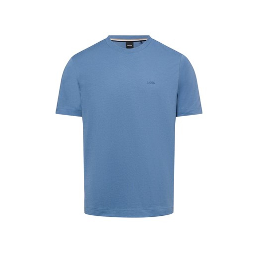 BOSS T-shirt męski Mężczyźni Bawełna niebieski jednolity ze sklepu vangraaf w kategorii T-shirty męskie - zdjęcie 178826908