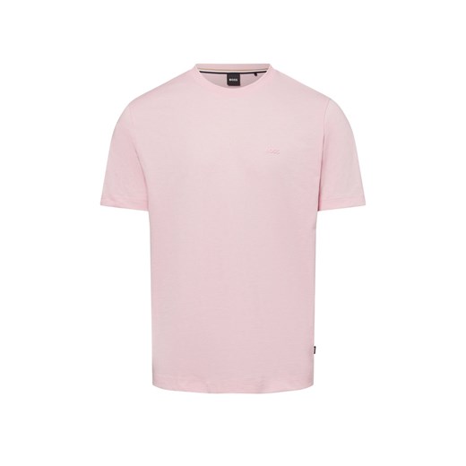 BOSS T-shirt męski Mężczyźni Bawełna różowy jednolity ze sklepu vangraaf w kategorii T-shirty męskie - zdjęcie 178826909