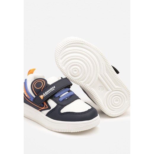 Granatowe Buty Sportowe Sneakersy ze Skórzaną Wkładką Nonanira 24 wyprzedaż born2be.pl