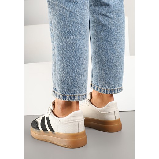 Born2be buty sportowe damskie sneakersy wiosenne sznurowane