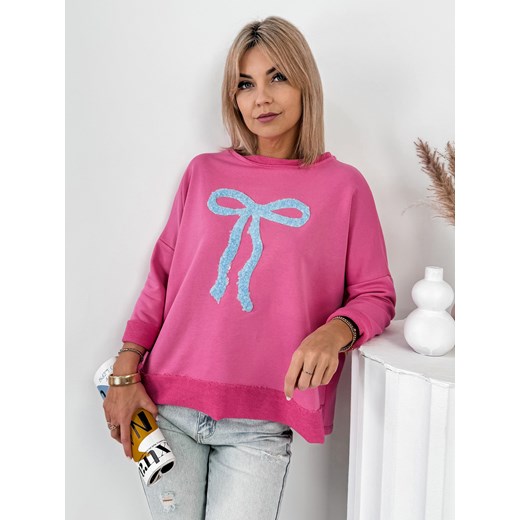 bluza karlo różówa one size ze sklepu UBRA w kategorii Bluzy damskie - zdjęcie 178830105