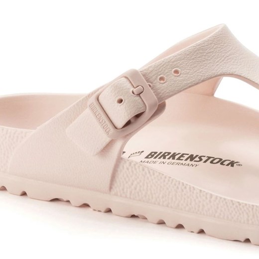 Klapki damskie BIRKENSTOCK z tworzywa sztucznego beżowe płaskie bez zapięcia letnie