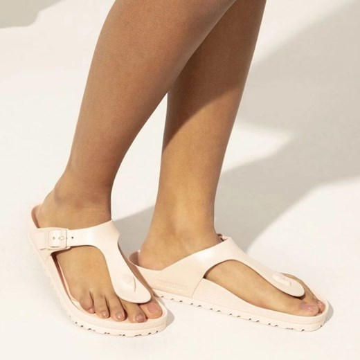 Klapki damskie BIRKENSTOCK płaskie z tworzywa sztucznego bez zapięcia