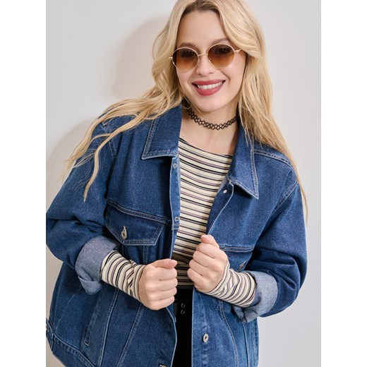 Sinsay - Bluzka w paski z długim rękawem - wielobarwny Sinsay XS Sinsay