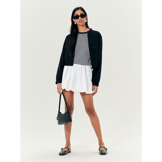 Sinsay - Spódnica mini bombka - biały Sinsay M Sinsay