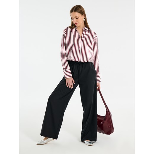 Sinsay - Spodnie wide leg - czarny Sinsay S Sinsay