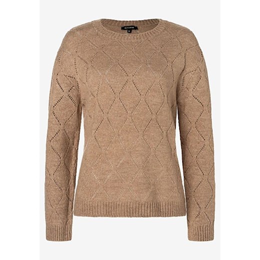 More &amp; More Sweter w kolorze jasnobrązowym More & More 40 wyprzedaż Limango Polska