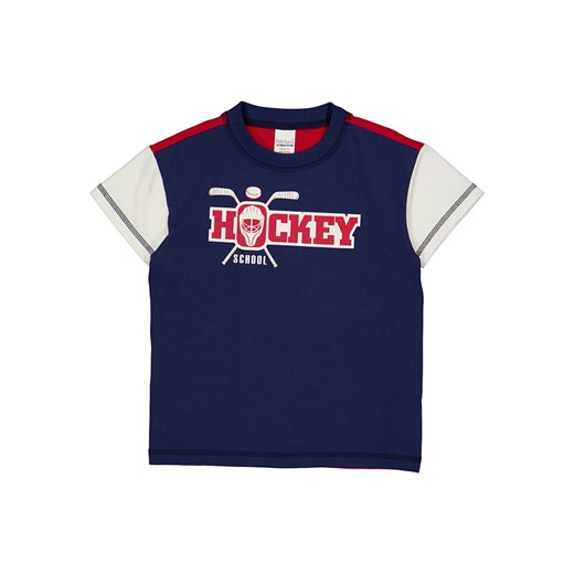 Fred´s World by GREEN COTTON Koszulka &quot;Hockey&quot; w kolorze granatowo-czerwonym ze sklepu Limango Polska w kategorii T-shirty chłopięce - zdjęcie 178852487