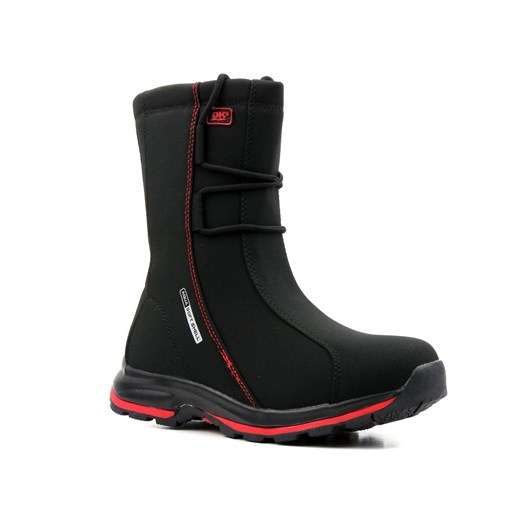 Wysokie śniegowce damskie DK Soft Shell 1754, czarno-czerwone ze sklepu ulubioneobuwie w kategorii Śniegowce damskie - zdjęcie 178861049