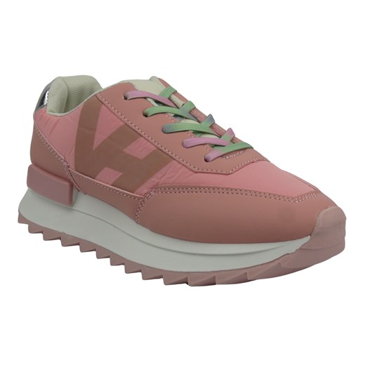 Sneakersy damskie na platformie - Potocki 24-16311, różowe ze sklepu ulubioneobuwie w kategorii Buty sportowe damskie - zdjęcie 178861519