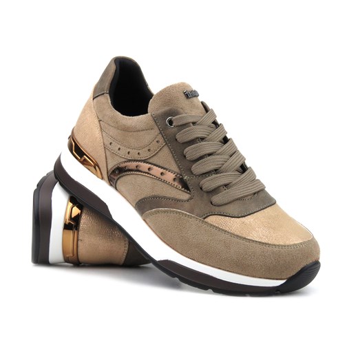 Sneakersy damskie na platformie - INBLU IN001302, beżowe Inblu 39 ulubioneobuwie okazja