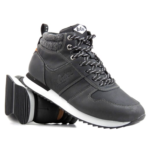 Sneakersy męskie zimowe, ocieplane - LEE COOPER 22-31-1460M, czarne ze sklepu ulubioneobuwie w kategorii Buty zimowe męskie - zdjęcie 178863365