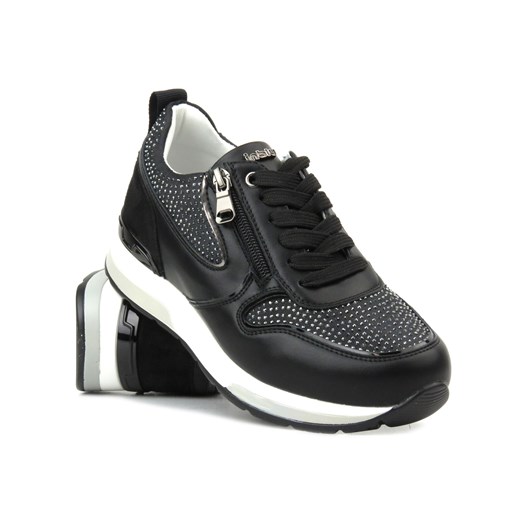 Sneakersy damskie z kryształkami- INBLU IN-323, czarne ze sklepu ulubioneobuwie w kategorii Buty sportowe damskie - zdjęcie 178864617