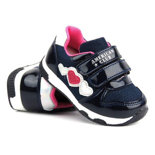 Adidasy dziecięce - American Club XD 46/22, granatowe ze sklepu ulubioneobuwie w kategorii Buty sportowe dziecięce - zdjęcie 178866695