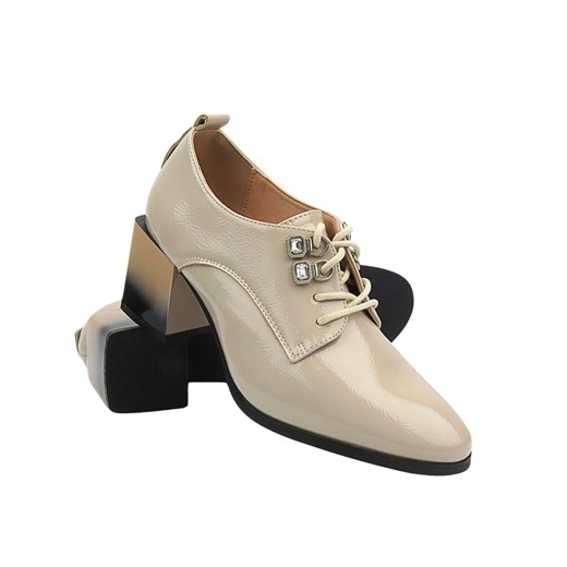 Eleganckie buty damskie - Potocki 24-12304, beżowe Potocki 39 ulubioneobuwie