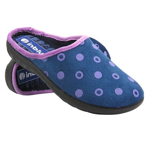 Kapcie Damskie - INBLU ET-24 Granatowe Wsuwane Inblu 35 okazja ulubioneobuwie