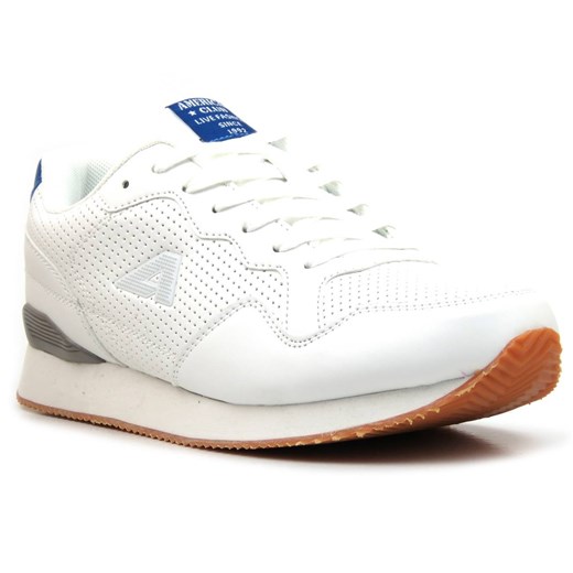 Buty męskie sportowe - American Club FH21/22, białe American Club 41 wyprzedaż ulubioneobuwie