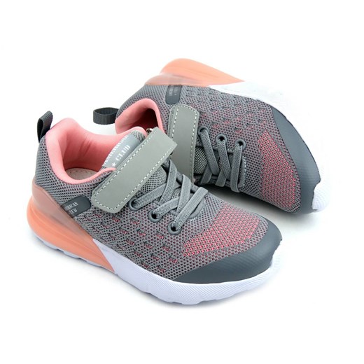 Buty sportowe dziecięce, adidasy American Club RL 11-12/22, szare ze sklepu ulubioneobuwie w kategorii Buty sportowe dziecięce - zdjęcie 178869408