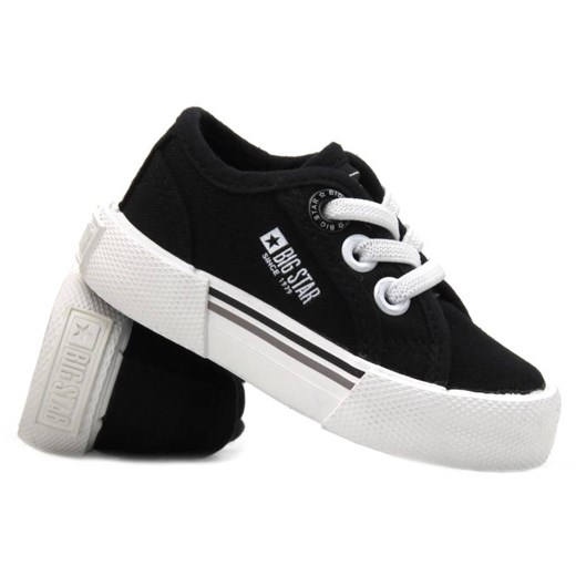 Trampki dziecięce, buty sportowe Big Star JJ374164, czarne ze sklepu ulubioneobuwie w kategorii Buciki niemowlęce - zdjęcie 178870296