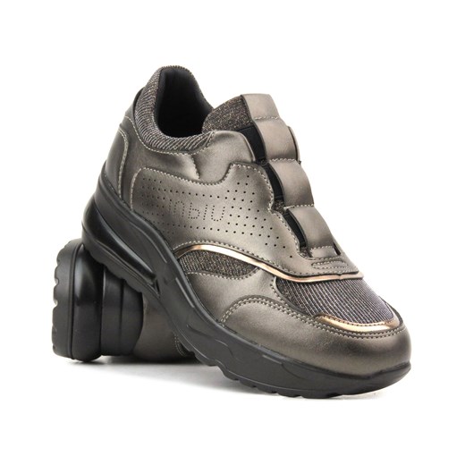 Wsuwane sneakersy damskie  - INBLU IN-239, brązowe ze sklepu ulubioneobuwie w kategorii Buty sportowe damskie - zdjęcie 178870437