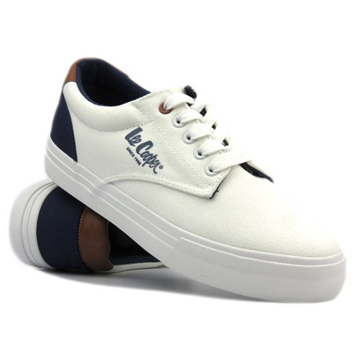 Wygodne trampki męskie - Lee Cooper LCW-24-02-2140, białe ze sklepu ulubioneobuwie w kategorii Trampki męskie - zdjęcie 178870866