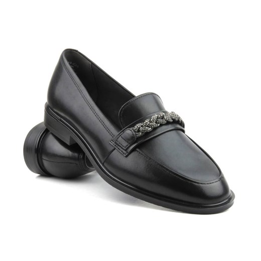 Eleganckie mokasyny damskie Tamaris 1-24208-41, czarne ze sklepu ulubioneobuwie w kategorii Mokasyny damskie - zdjęcie 178871516