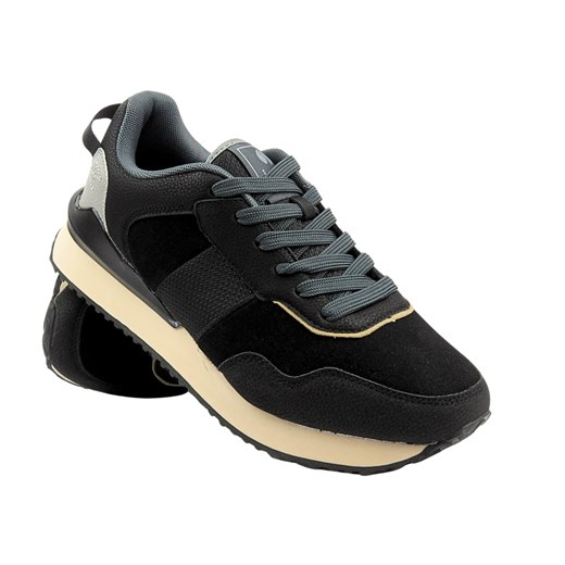 Sportowe Buty Męskie Inblu IU-15 Czarne Sznurowane ze sklepu ulubioneobuwie w kategorii Buty sportowe męskie - zdjęcie 178871849