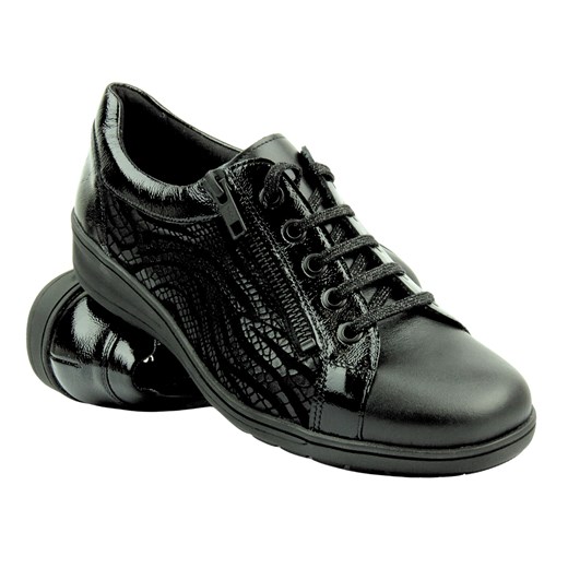 Wygodne półbuty, sneakersy damskie - SOLIDUS 29001-01001-KATE, czarne ze sklepu ulubioneobuwie w kategorii Półbuty damskie - zdjęcie 178871969